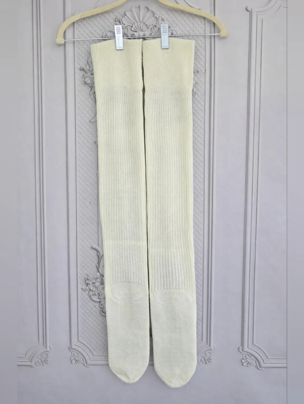 Granny Square Over-the-Knee Cabin Socks / Cozy Boho Cottagecore / OS